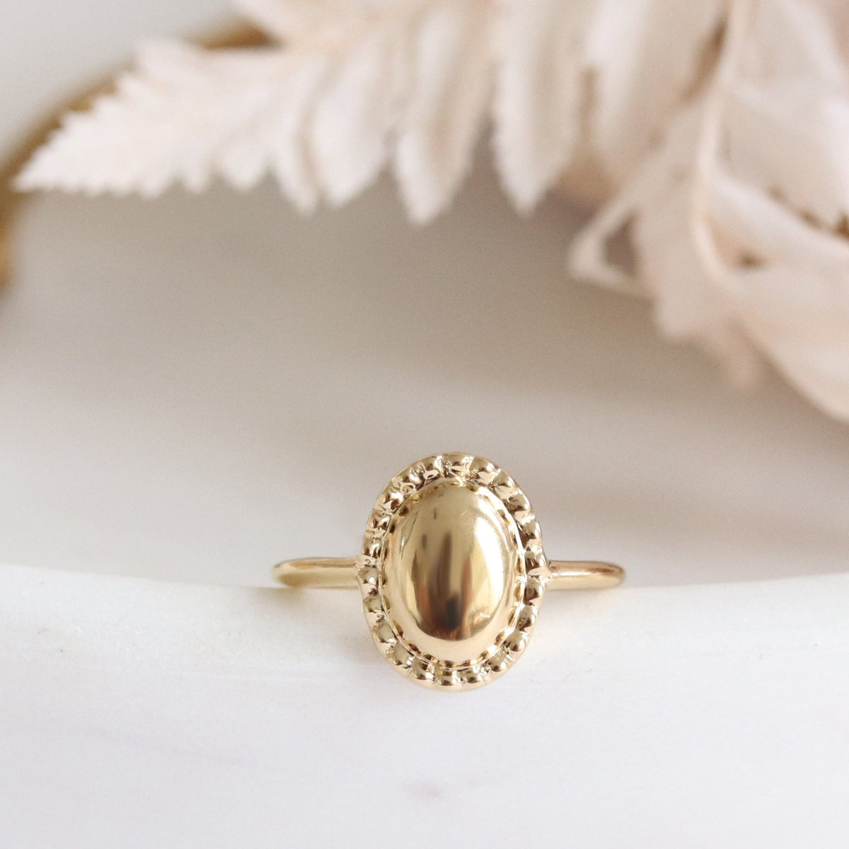 MINI BELIEVE SOLEIL OVAL RING - GOLD - SO PRETTY CARA COTTER