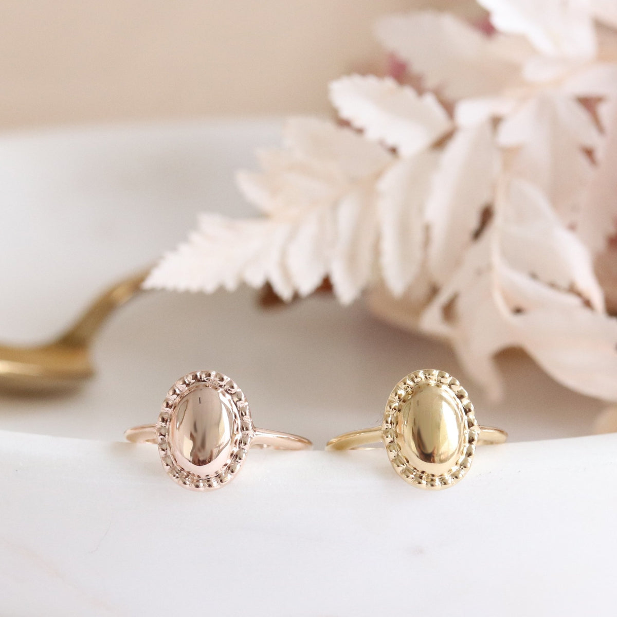 MINI BELIEVE SOLEIL OVAL RING - GOLD - SO PRETTY CARA COTTER