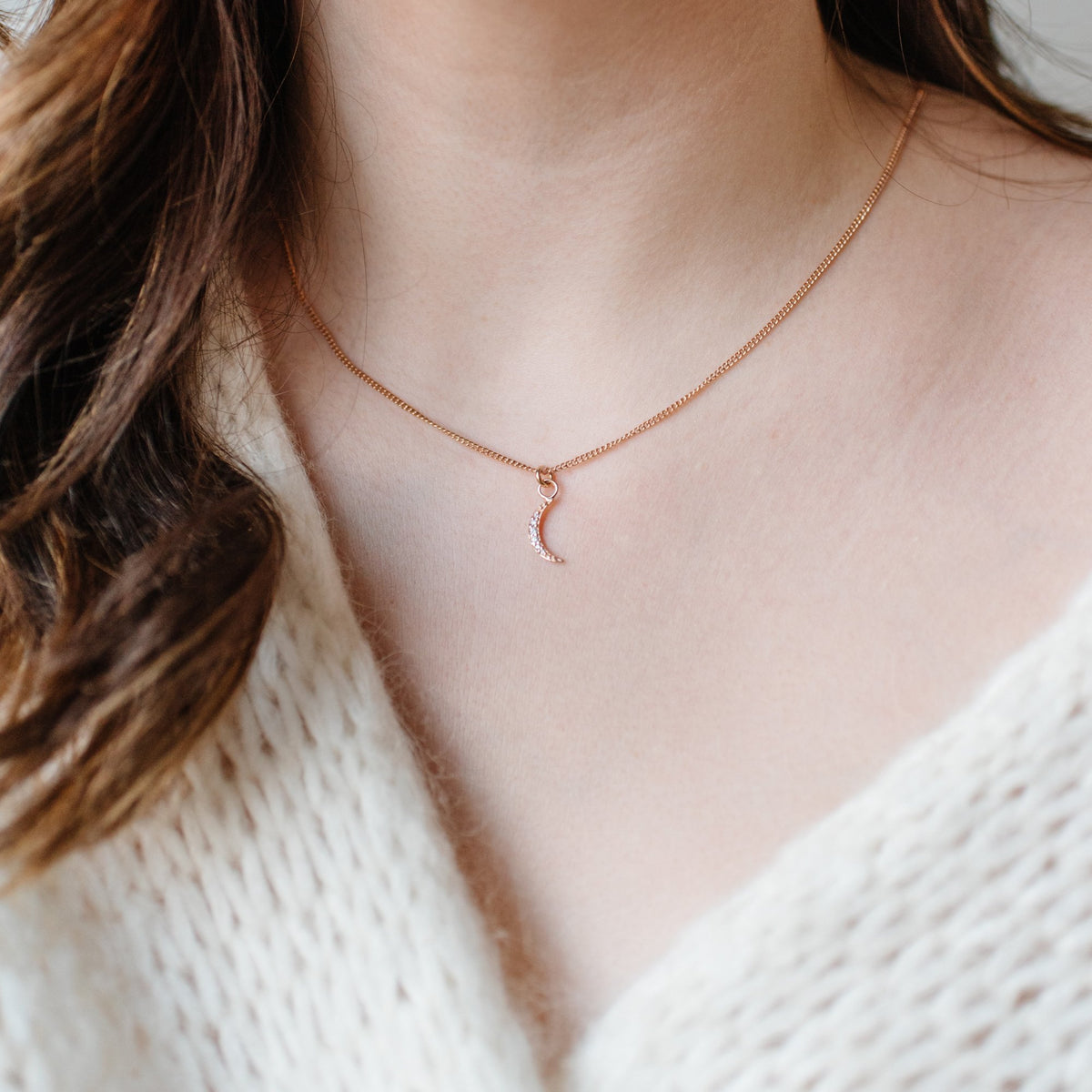 MINI DREAM LUNA ICON - CUBIC ZIRCONIA &amp; ROSE GOLD - SO PRETTY CARA COTTER