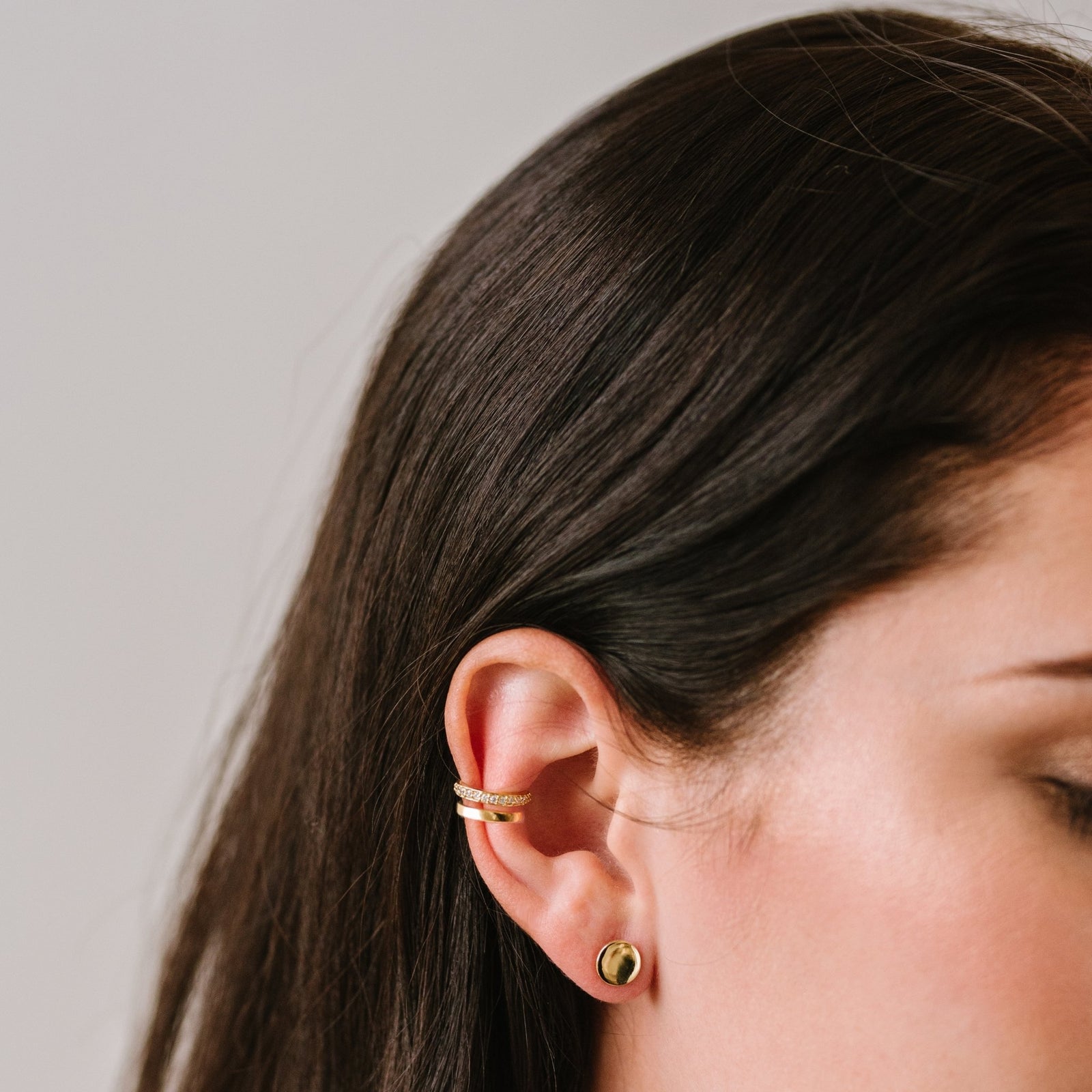 MINI DREAM STARDUST EAR CUFF SET - CUBIC ZIRCONIA & GOLD - SO PRETTY CARA COTTER