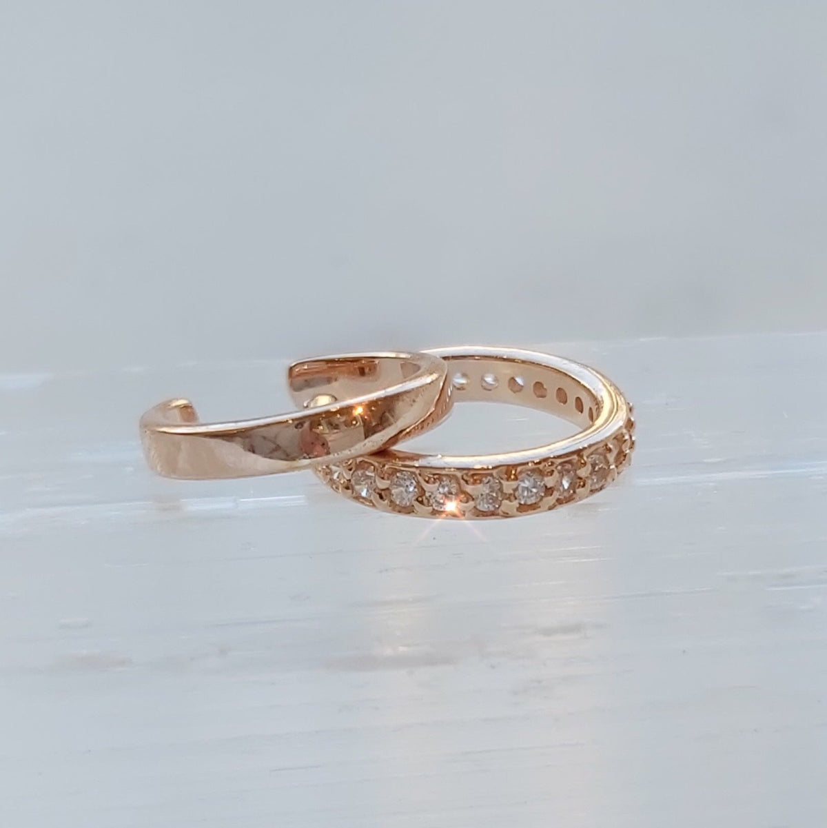MINI DREAM STARDUST EAR CUFF SET - CUBIC ZIRCONIA &amp; ROSE GOLD - LIMITED EDITION - SO PRETTY CARA COTTER