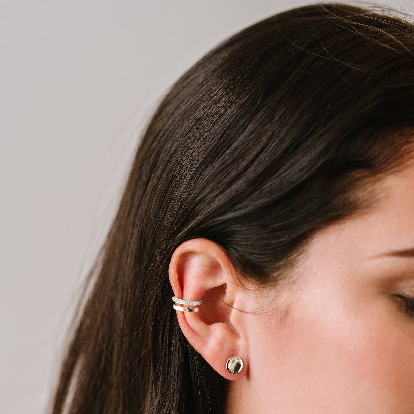 MINI DREAM STARDUST EAR CUFF SET - CUBIC ZIRCONIA & SILVER - SO PRETTY CARA COTTER