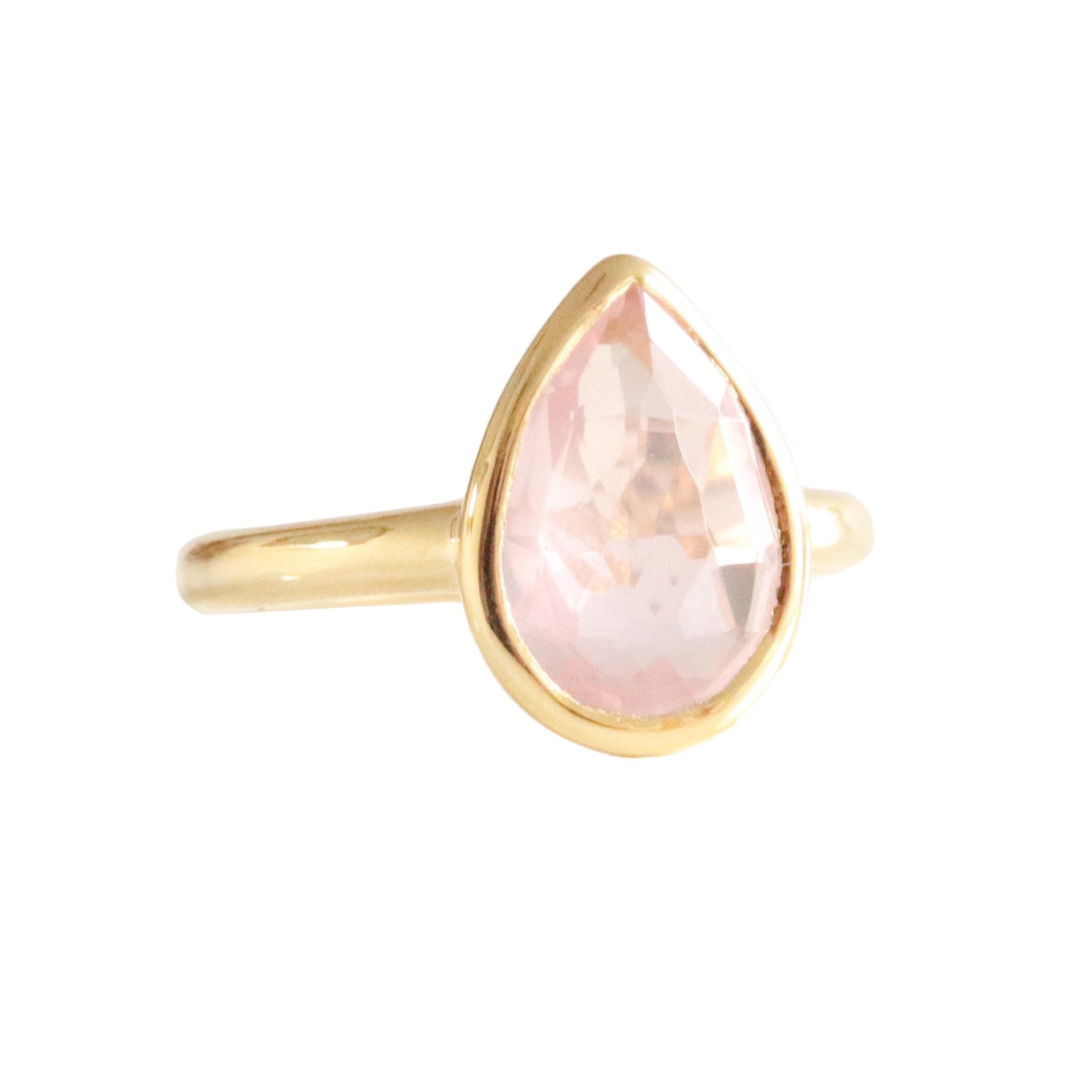 MINI HARMONY RING - PINK QUARTZ & GOLD - SO PRETTY CARA COTTER
