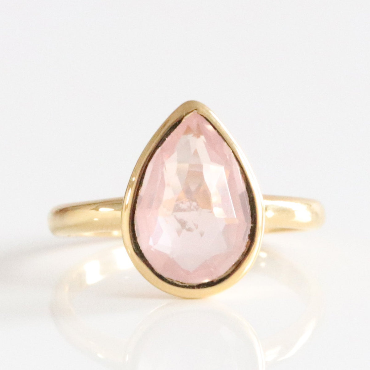 MINI HARMONY RING - PINK QUARTZ &amp; GOLD - SO PRETTY CARA COTTER