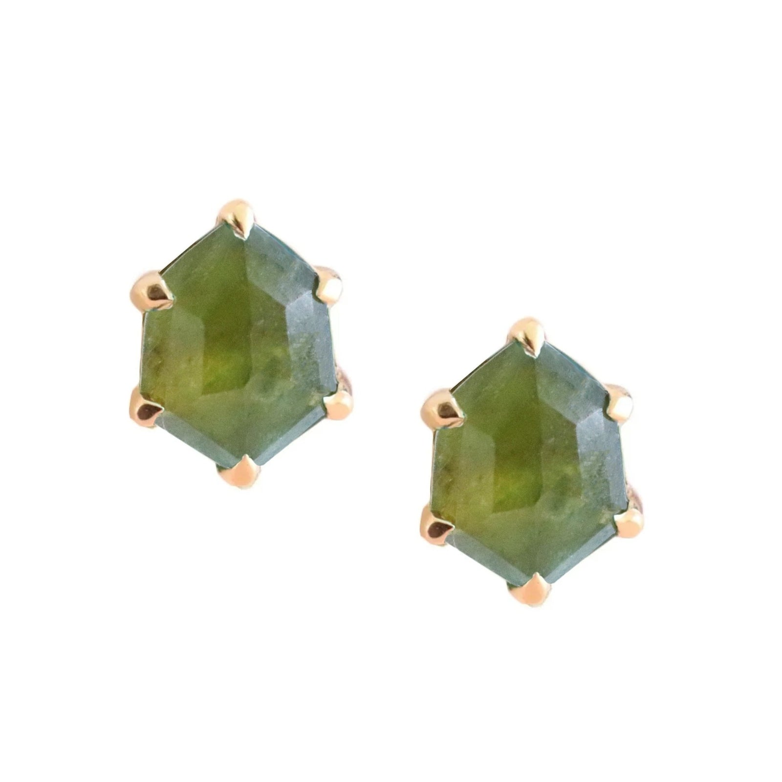 MINI HONOUR STUD EARRINGS - JUNIPER VASONITE & GOLD - SO PRETTY CARA COTTER