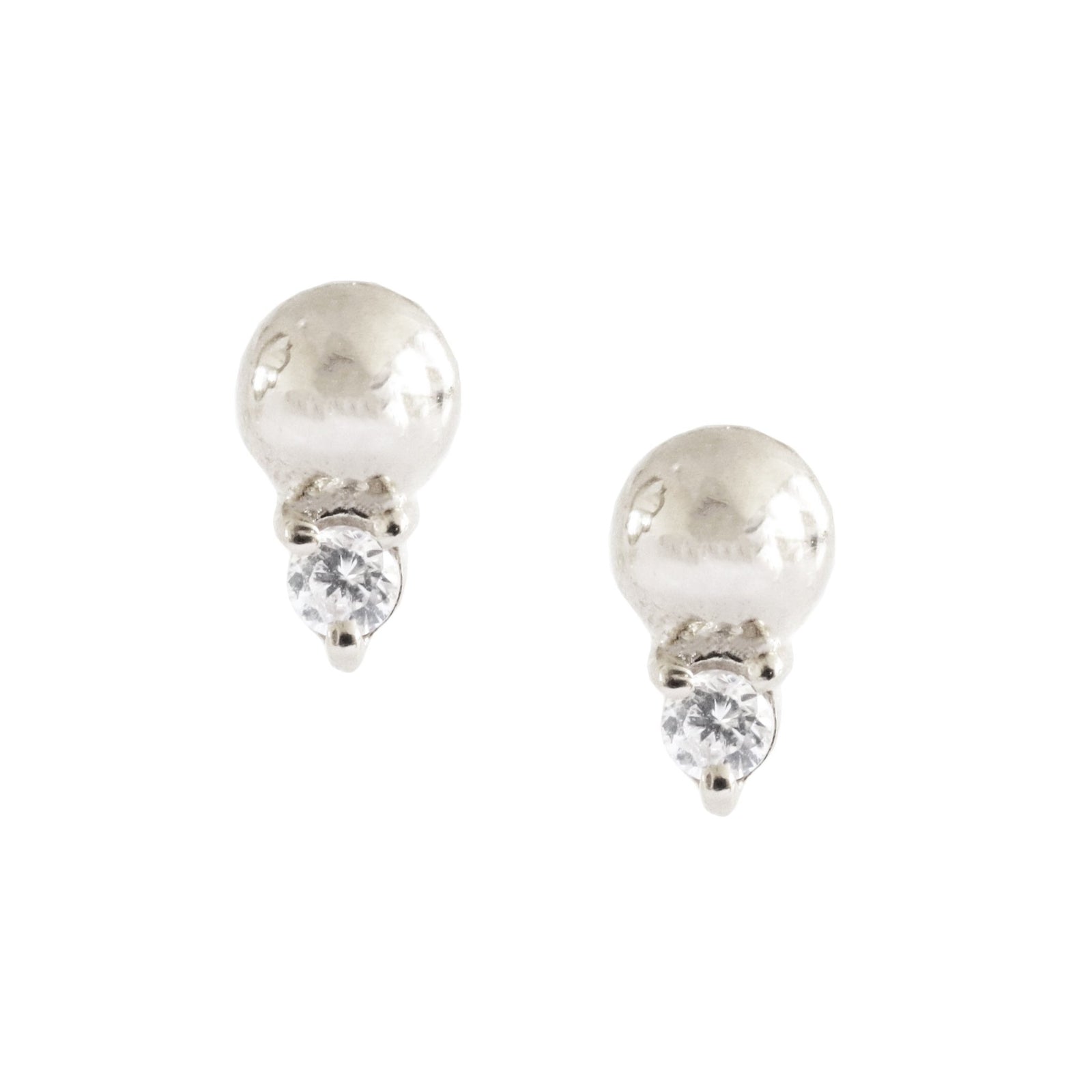 MINI LOVE DUO STUDS - SILVER - SO PRETTY CARA COTTER