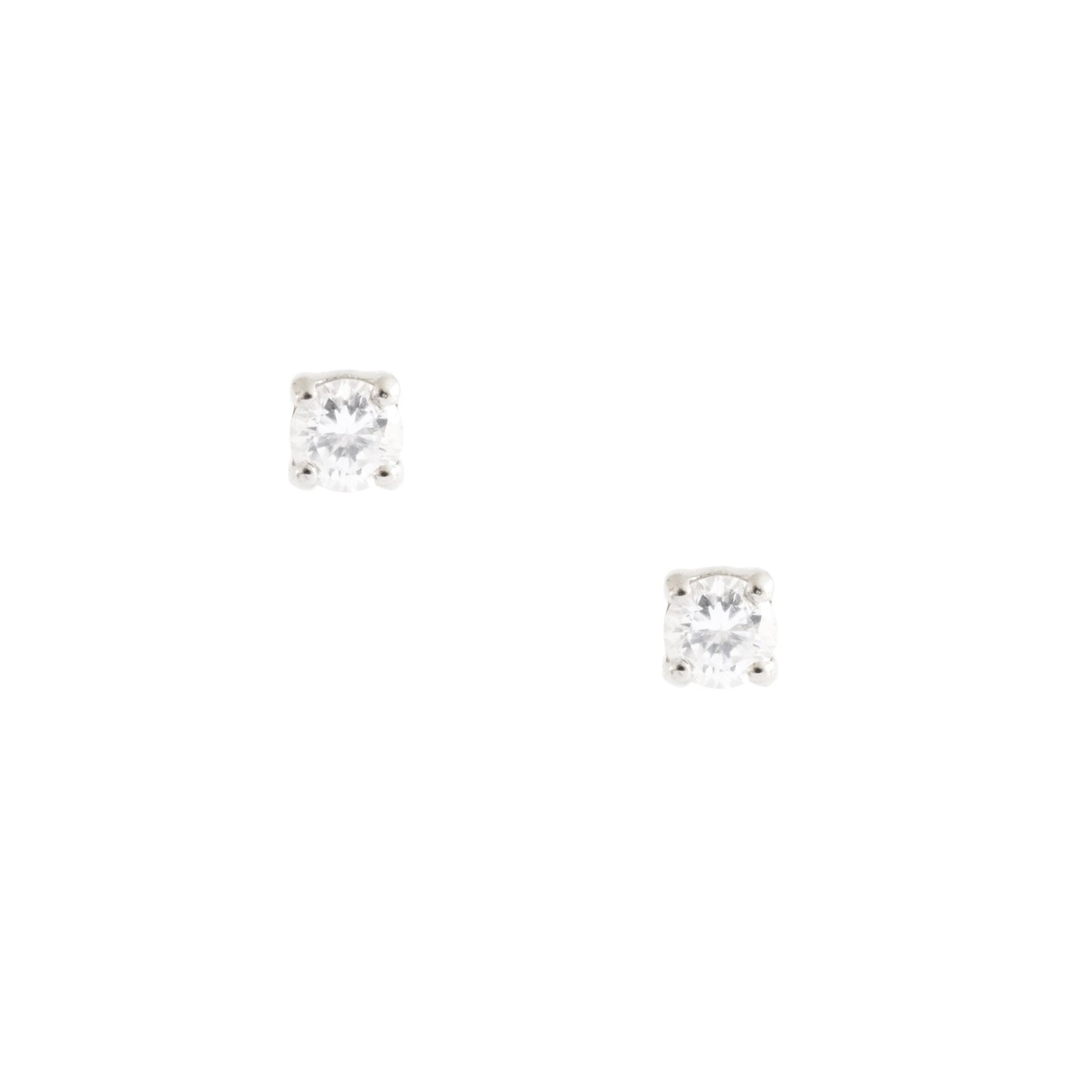 MINI LOVE SOLITAIRE STUDS - SILVER - SO PRETTY CARA COTTER
