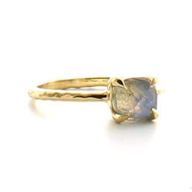 MINI PROTECT RING LABRADORITE & GOLD - SO PRETTY CARA COTTER