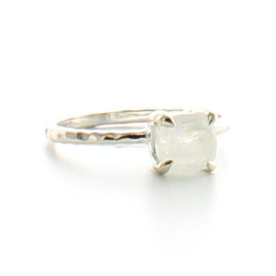 MINI PROTECT RING RAINBOW MOONSTONE & SILVER - SO PRETTY CARA COTTER