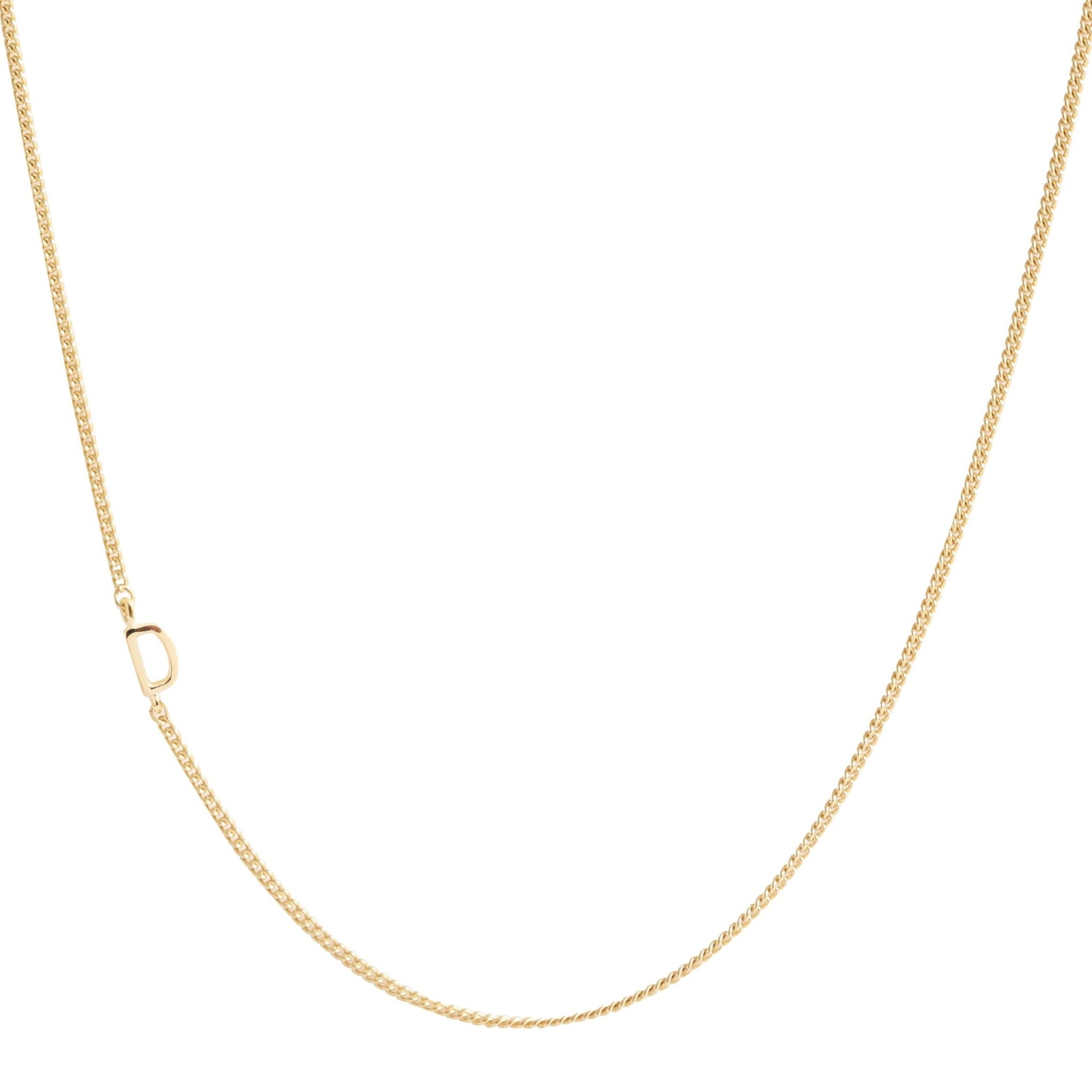 NOTABLE OFFSET INITIAL NECKLACE - D - GOLD - SO PRETTY CARA COTTER