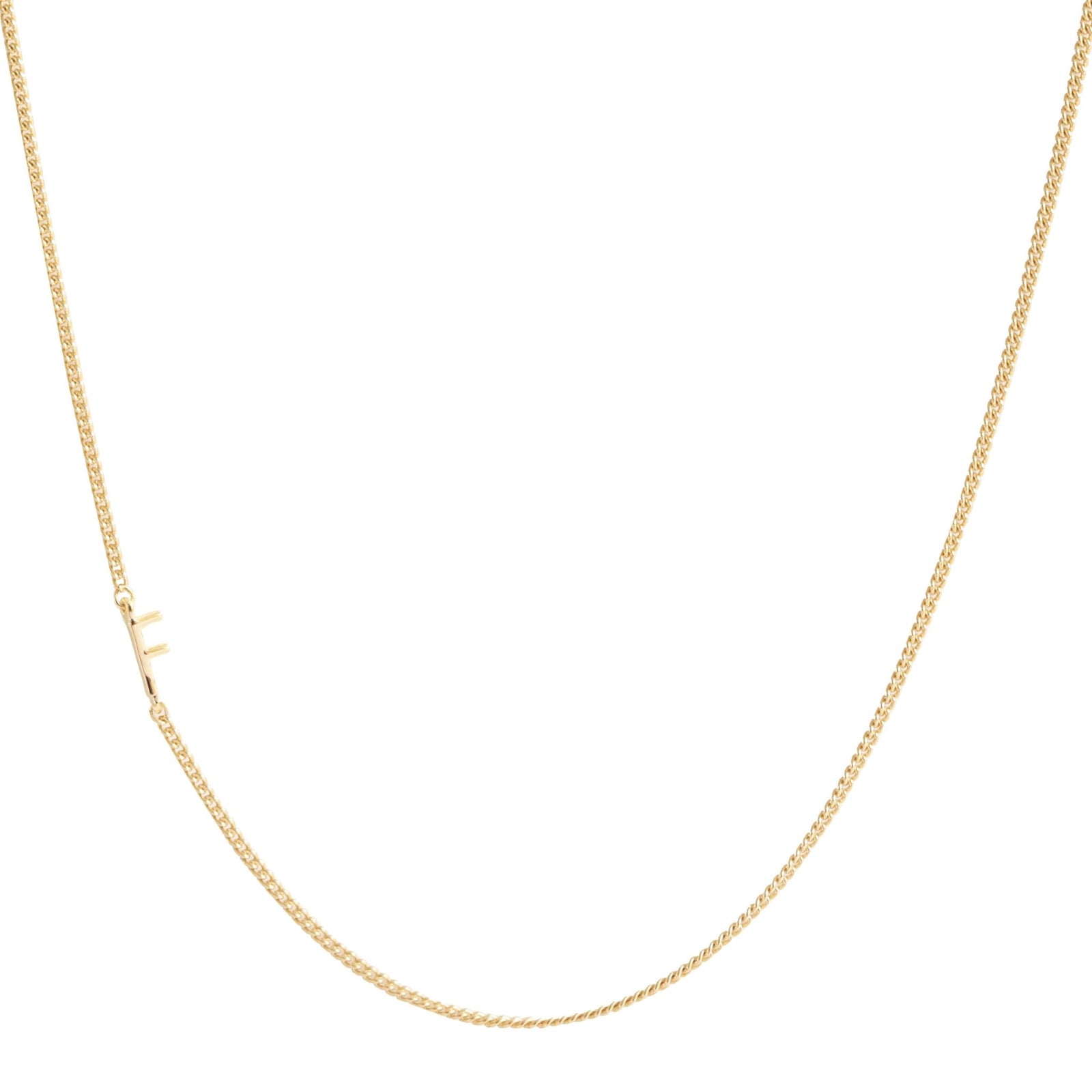 NOTABLE OFFSET INITIAL NECKLACE - F - GOLD - SO PRETTY CARA COTTER