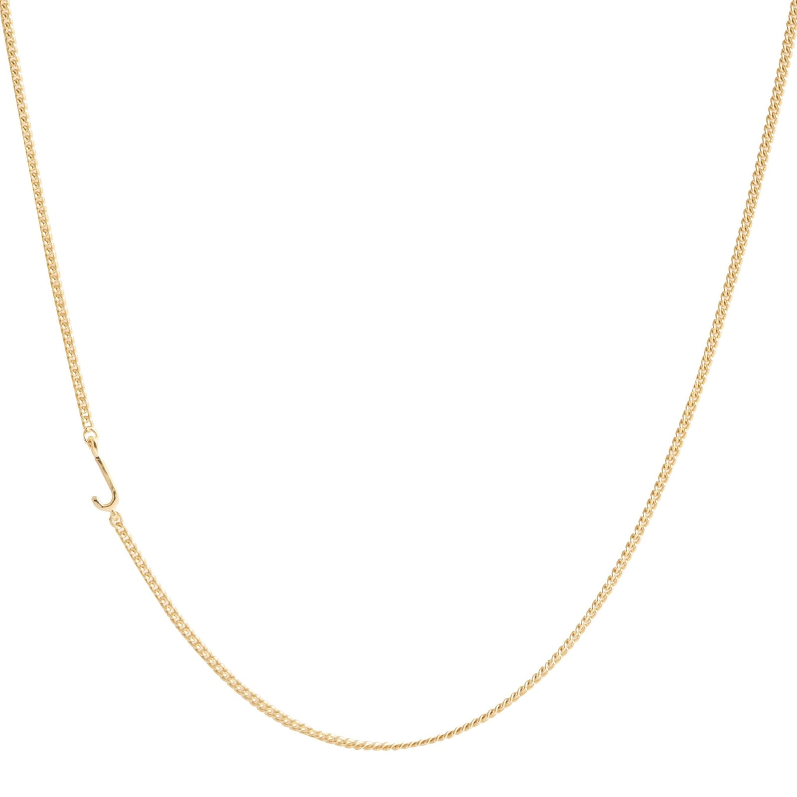 NOTABLE OFFSET INITIAL NECKLACE - J - GOLD - SO PRETTY CARA COTTER