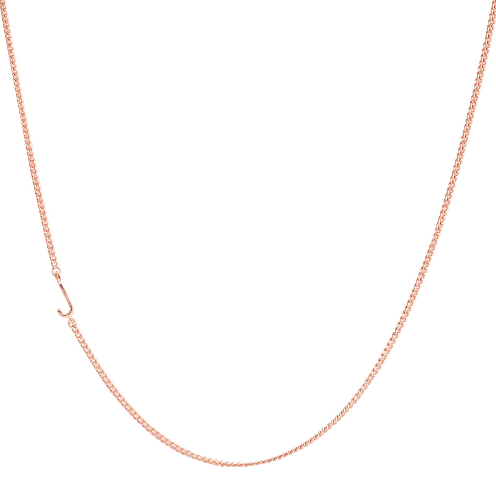 NOTABLE OFFSET INITIAL NECKLACE - J - GOLD, ROSE GOLD, OR SILVER - SO PRETTY CARA COTTER