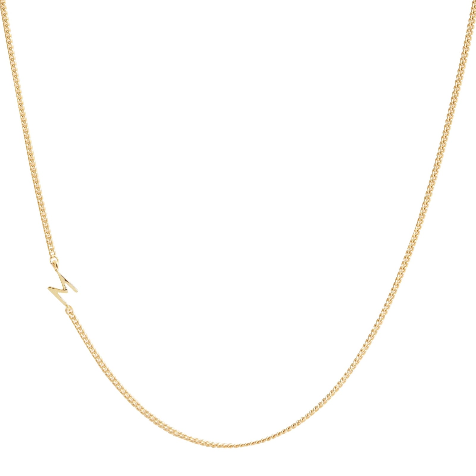 NOTABLE OFFSET INITIAL NECKLACE - M - GOLD - SO PRETTY CARA COTTER