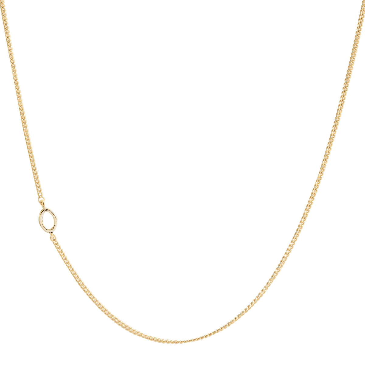 NOTABLE OFFSET INITIAL NECKLACE - O - GOLD - SO PRETTY CARA COTTER