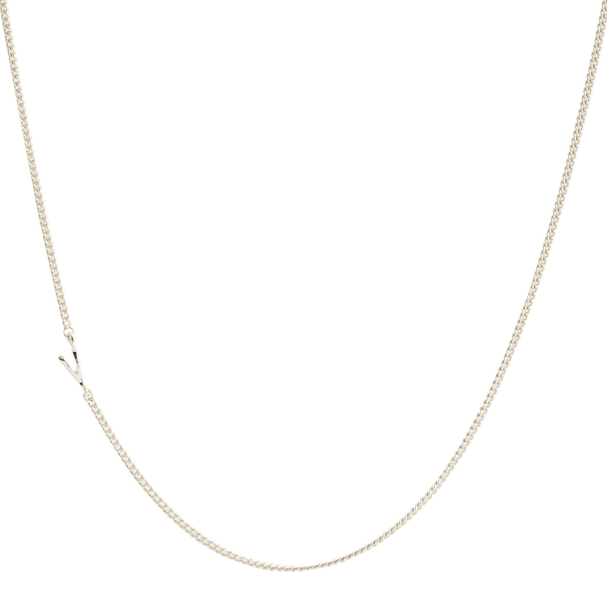 NOTABLE OFFSET INITIAL NECKLACE - V - GOLD, ROSE GOLD, OR SILVER - SO PRETTY CARA COTTER