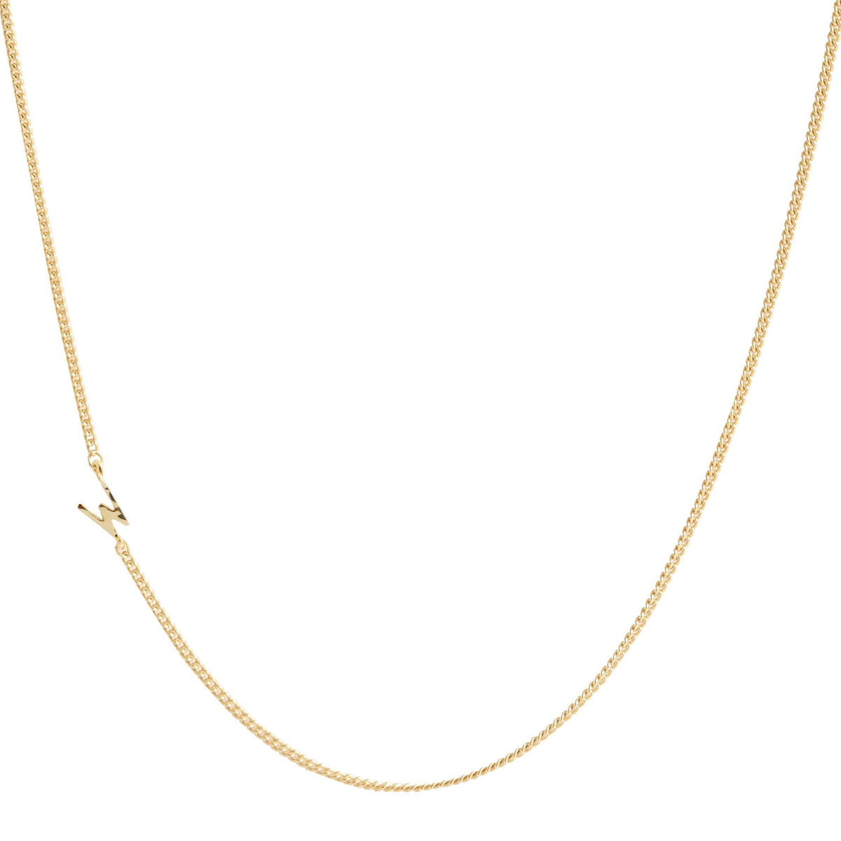 NOTABLE OFFSET INITIAL NECKLACE - W - GOLD - SO PRETTY CARA COTTER