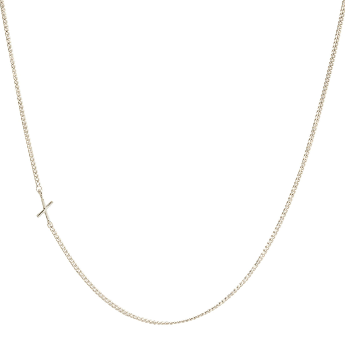 NOTABLE OFFSET INITIAL NECKLACE - X - GOLD, ROSE GOLD, OR SILVER - SO PRETTY CARA COTTER