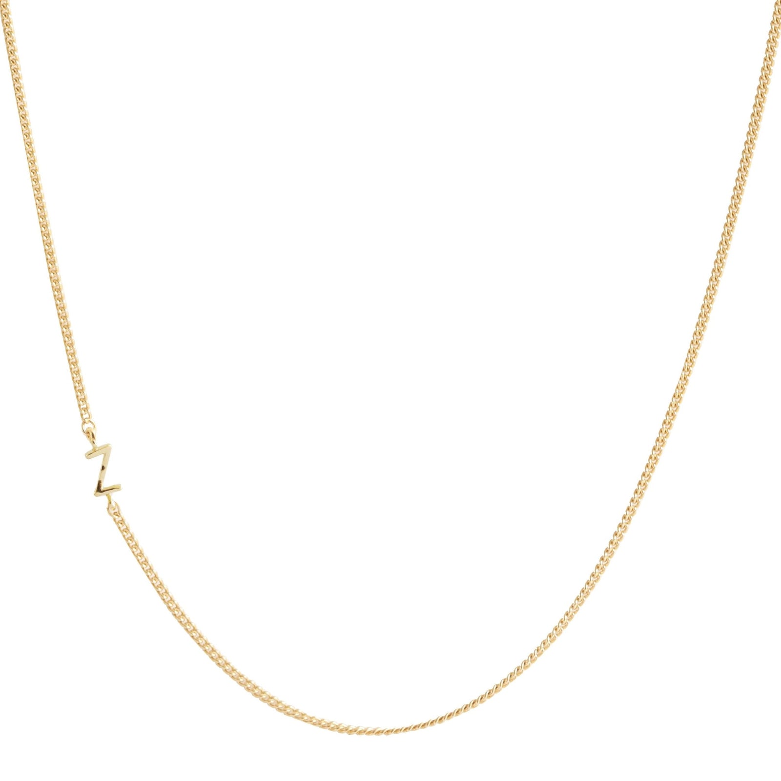 NOTABLE OFFSET INITIAL NECKLACE - Z - GOLD - SO PRETTY CARA COTTER