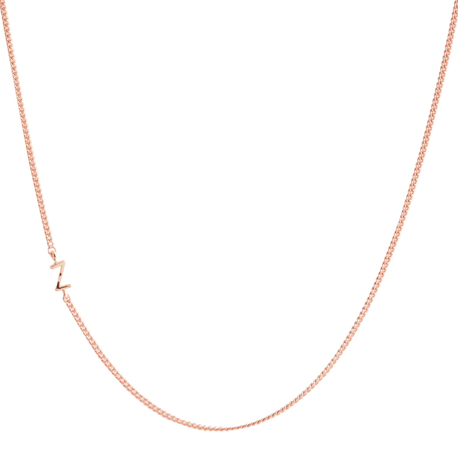 NOTABLE OFFSET INITIAL NECKLACE - Z - GOLD, ROSE GOLD, OR SILVER - SO PRETTY CARA COTTER