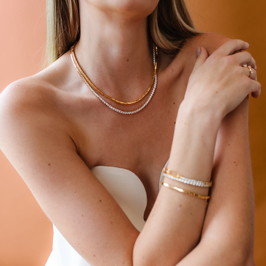 POISE BAR NECKLACE - GOLD - SO PRETTY CARA COTTER