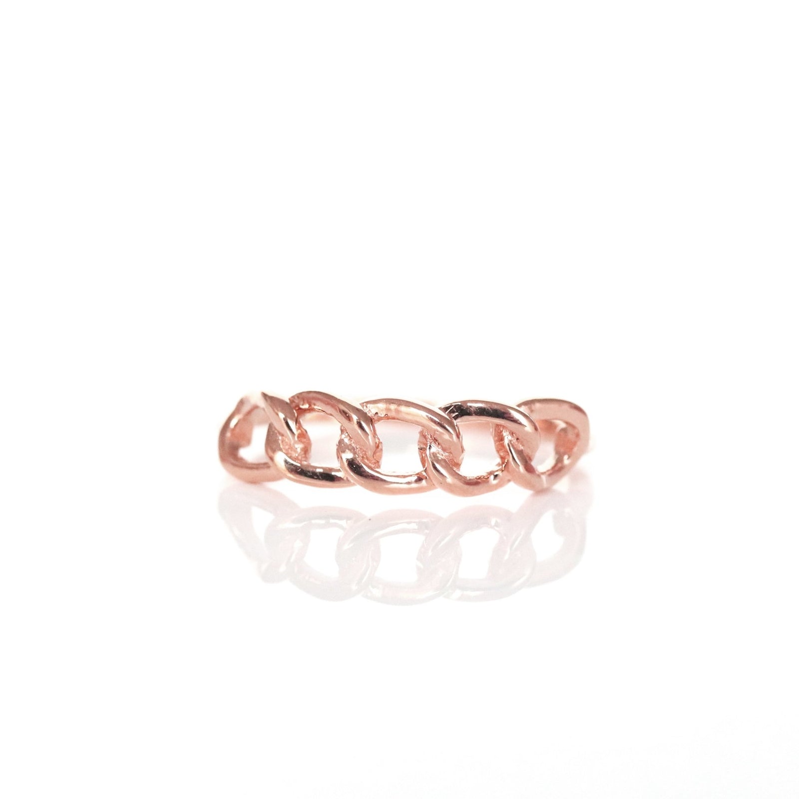 POISE CABLE LINK RING - ROSE GOLD - SO PRETTY CARA COTTER