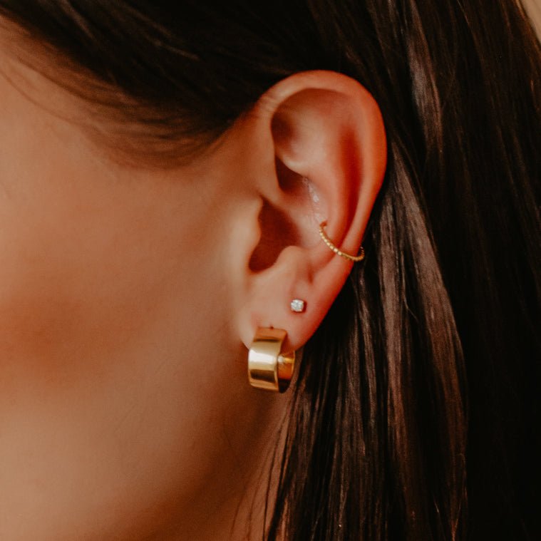 POISE CIGAR BAND HOOPS - GOLD - SO PRETTY CARA COTTER