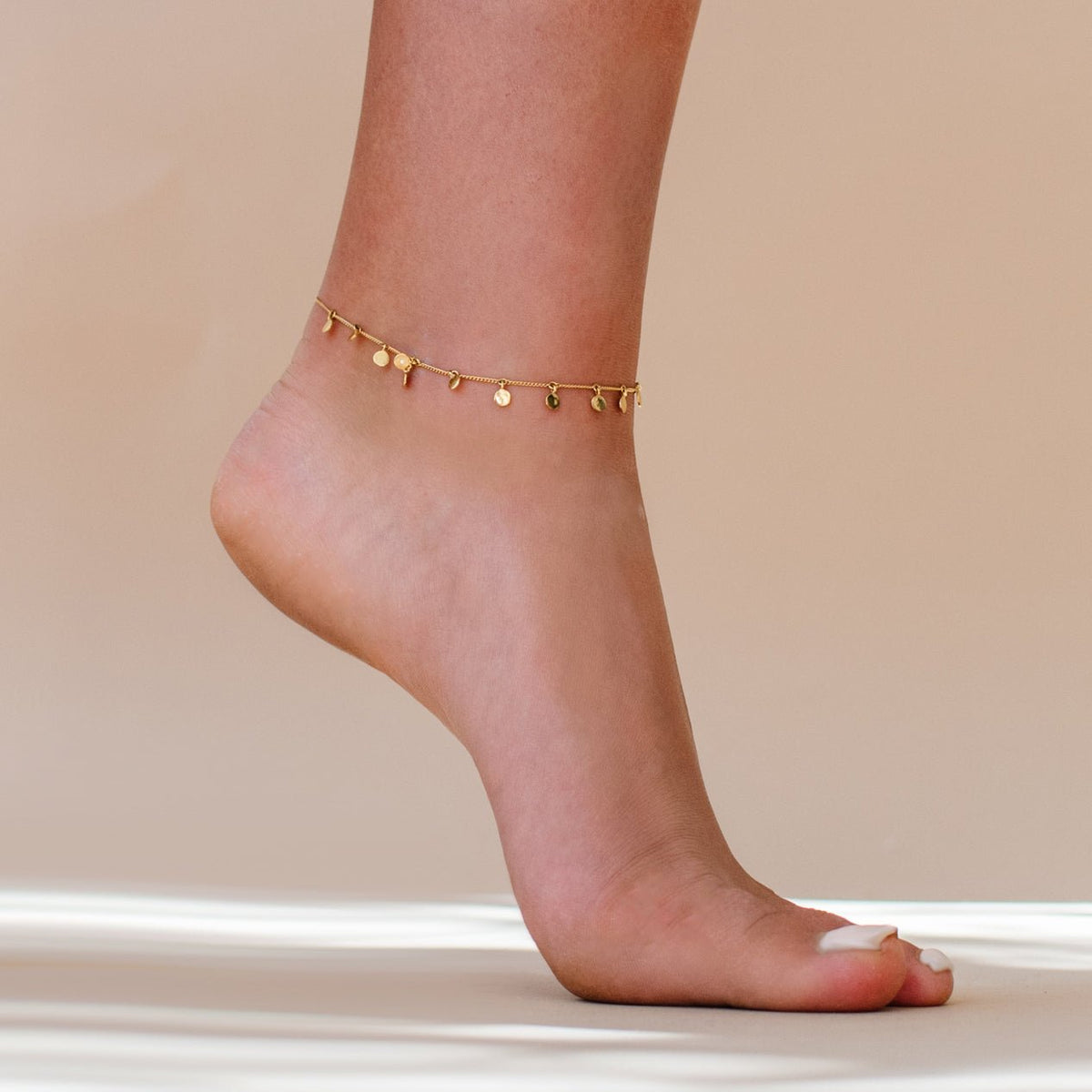 Rose Gold Anklet in Sterling Silver or 14K Gold Fill  Shelbys Toe Rings