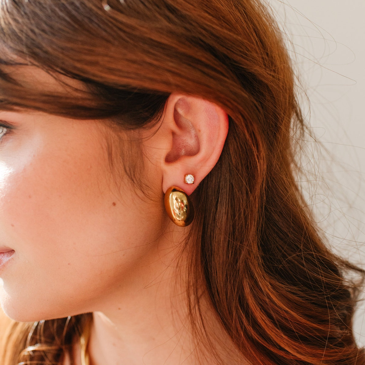 POISE DOME STUDS - GOLD - SO PRETTY CARA COTTER
