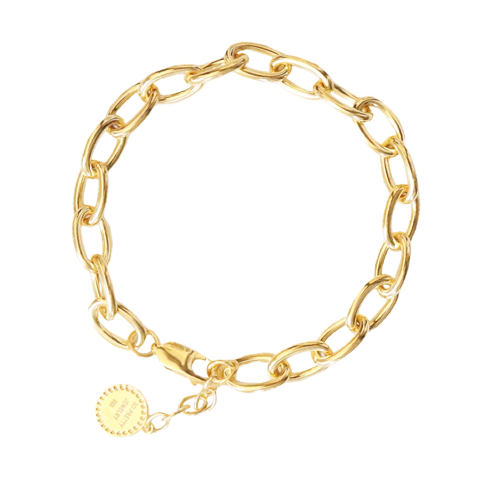 POISE HEAVY OVAL LINK BRACELET - GOLD - SO PRETTY CARA COTTER