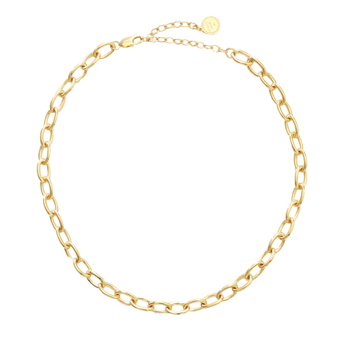 POISE HEAVY OVAL LINK NECKLACE - GOLD 15-18” - SO PRETTY CARA COTTER