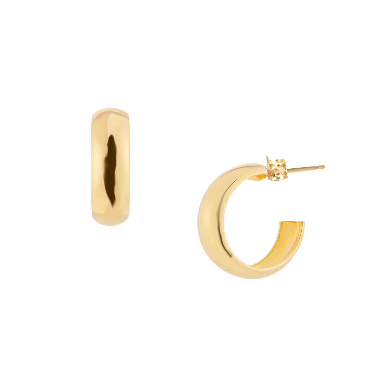 POISE HUGGIE HOOPS - 14K SOLID GOLD - SO PRETTY CARA COTTER