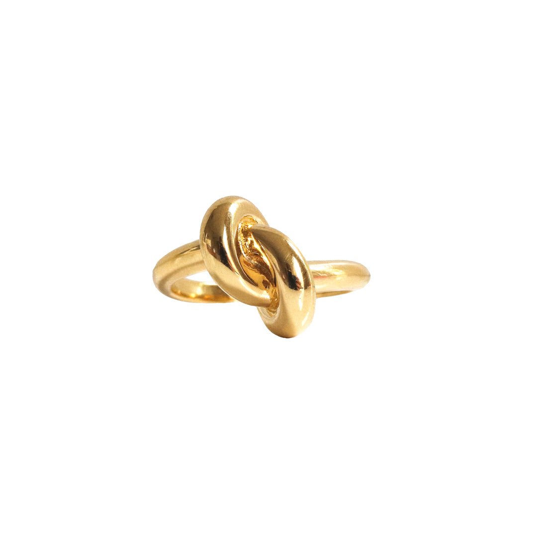 POISE KNOT COCKTAIL RING - GOLD - SO PRETTY CARA COTTER