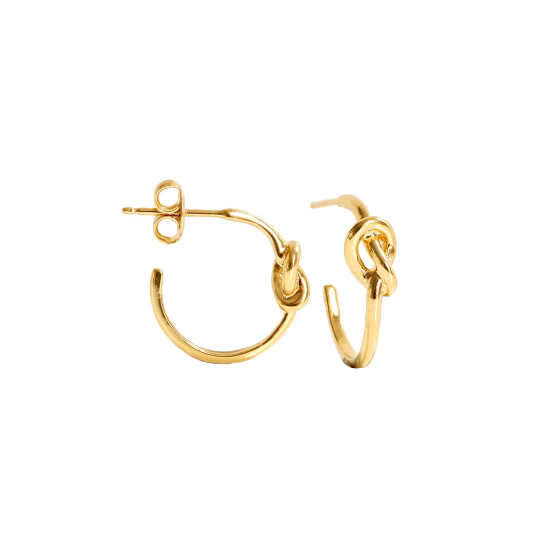 POISE KNOT HUGGIE HOOP - GOLD - SO PRETTY CARA COTTER