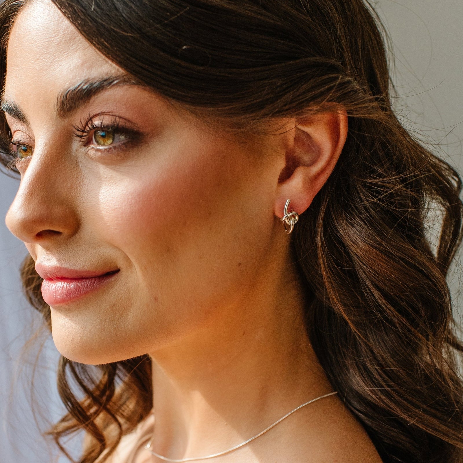 POISE KNOT STUDS - SILVER - SO PRETTY CARA COTTER