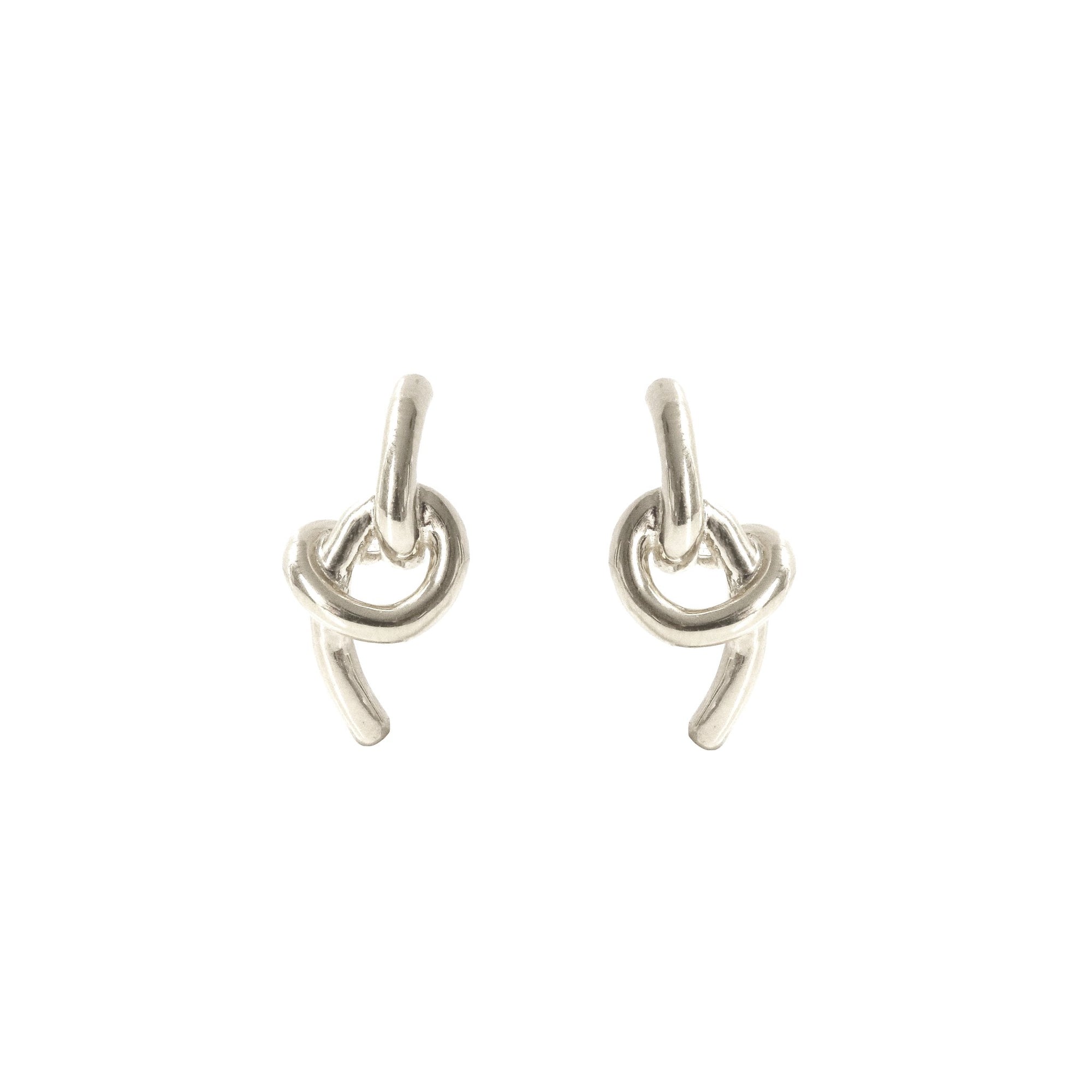 POISE KNOT STUDS - SILVER - SO PRETTY CARA COTTER