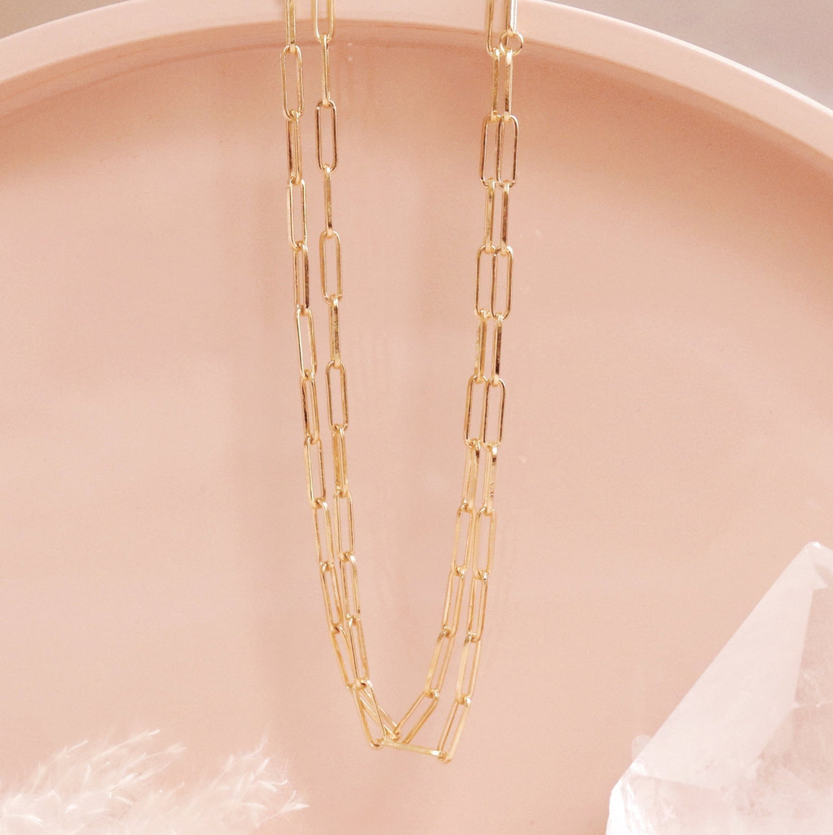 POISE MIDI OVAL LINK NECKLACE - GOLD 24&quot; - SO PRETTY CARA COTTER