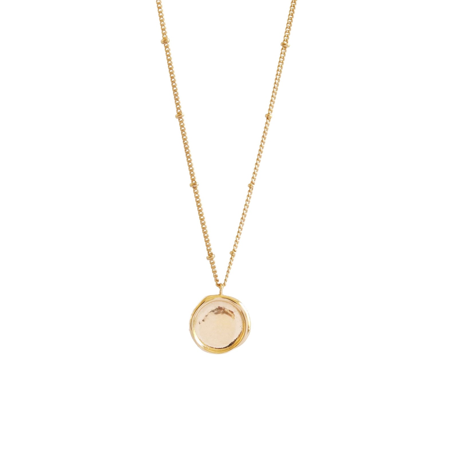 POISE MINI WAX SEAL PENDANT NECKLACE - GOLD - SO PRETTY CARA COTTER