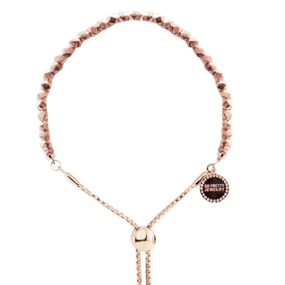 POISE NUGGET ADJUSTABLE BRACELET - ROSE GOLD - SO PRETTY CARA COTTER