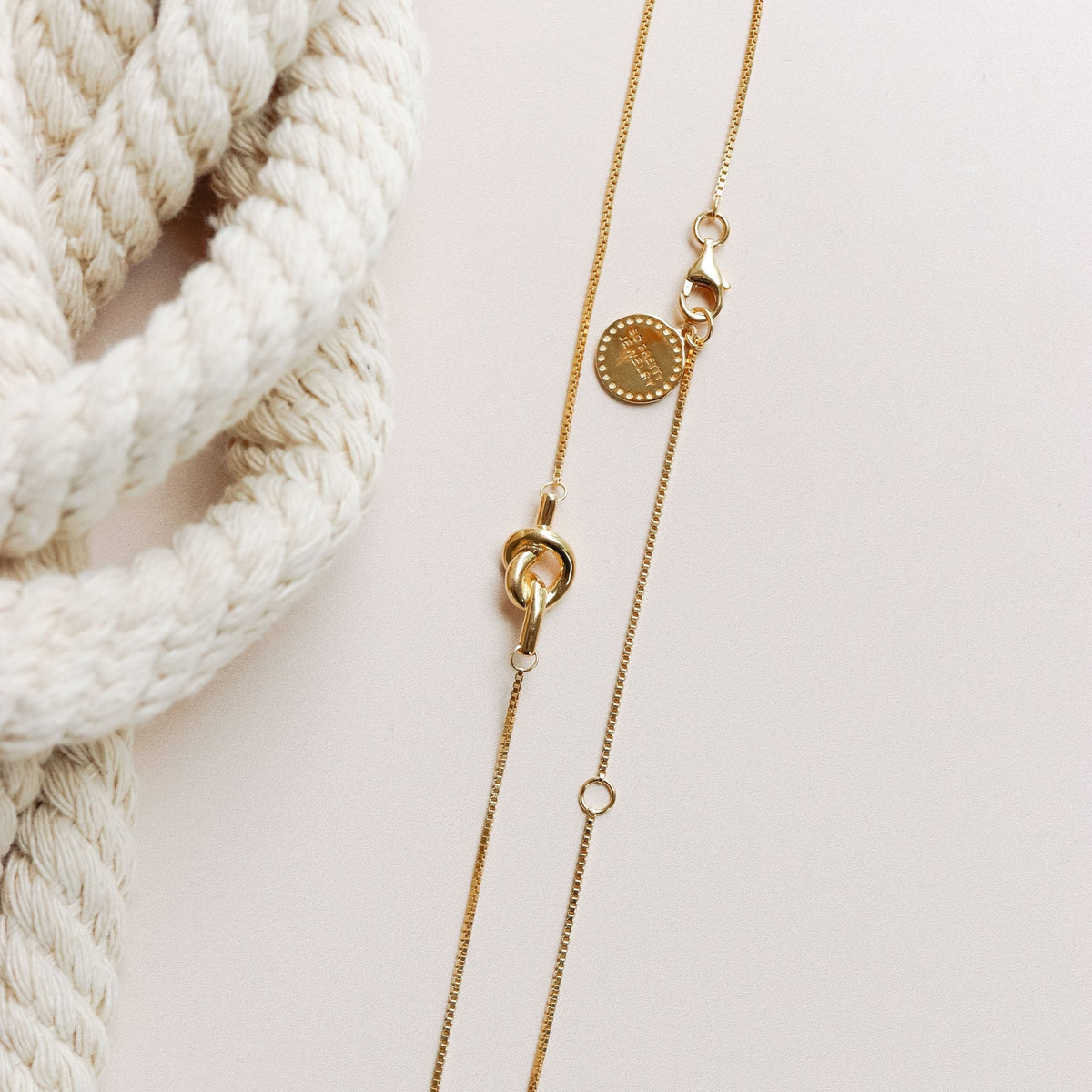 POISE OFFSET KNOT NECKLACE - GOLD - SO PRETTY CARA COTTER