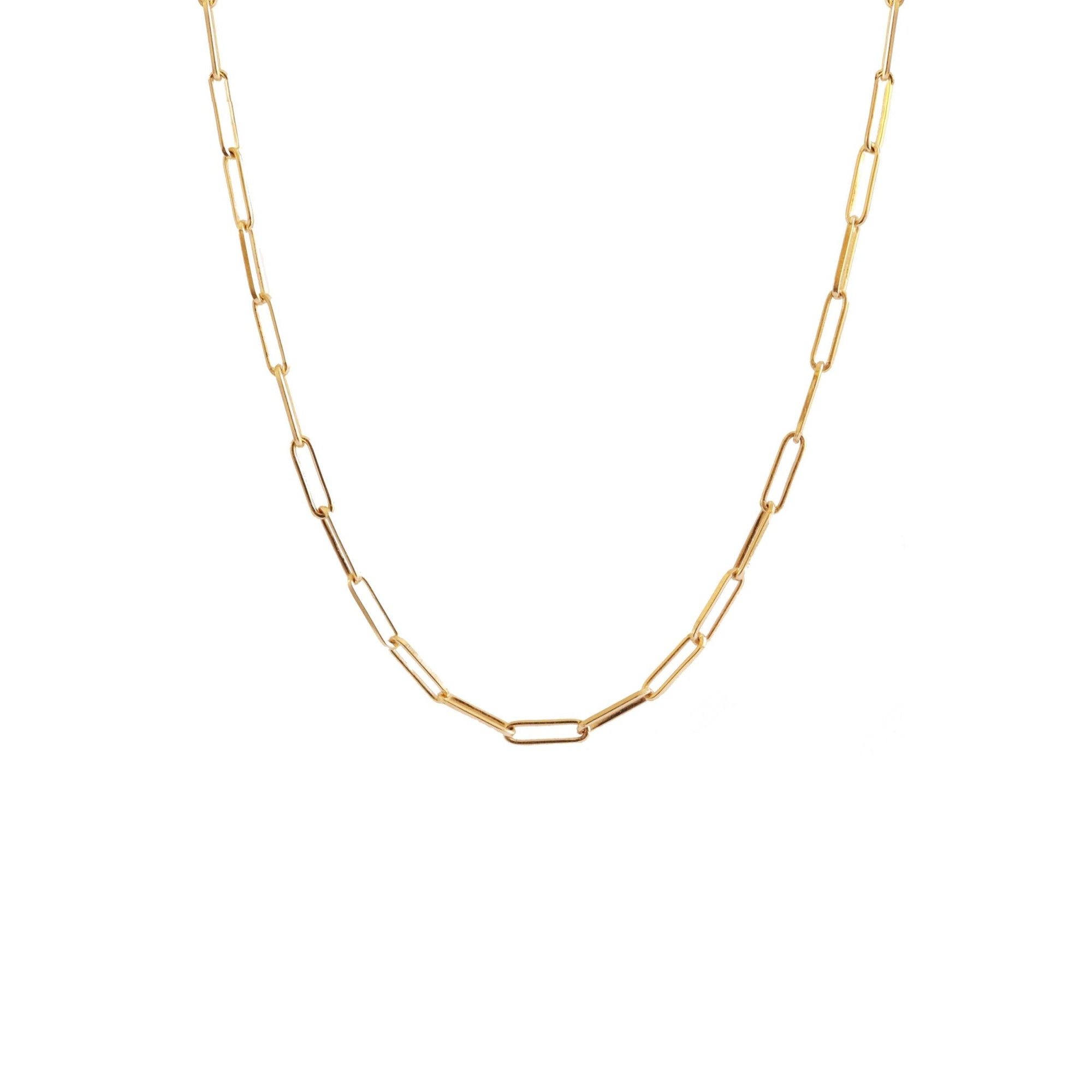 POISE SHORT OVAL LINK NECKLACE - GOLD 17" - SO PRETTY CARA COTTER