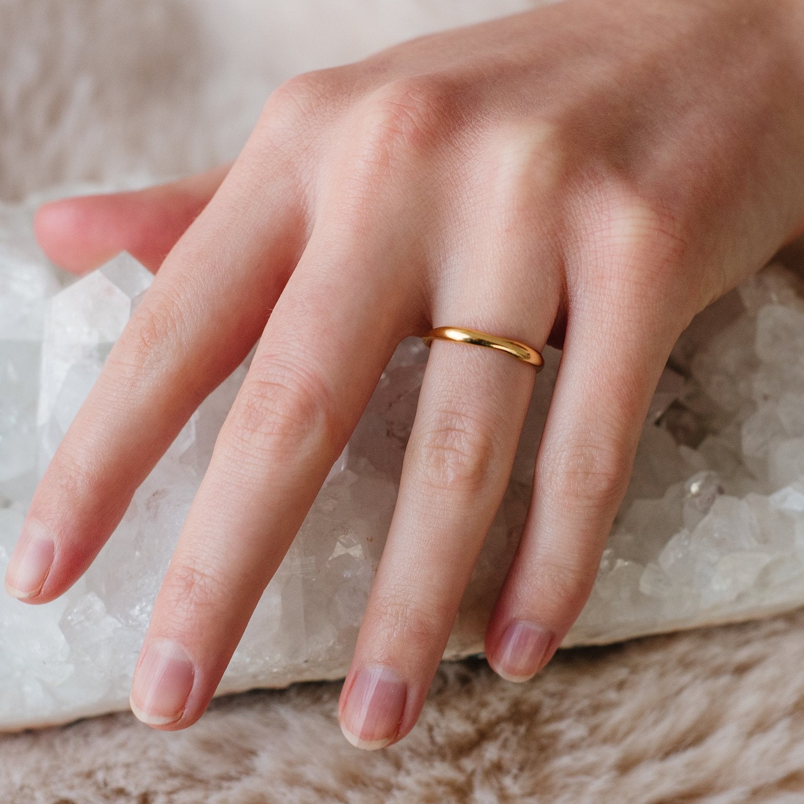 POISE STACKING RING & PENDANT GOLD - SO PRETTY CARA COTTER