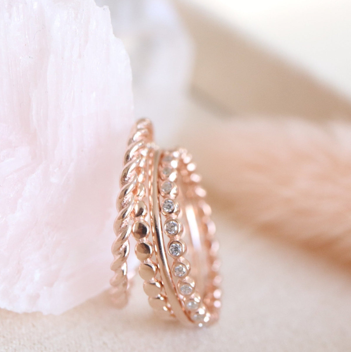 POISE THIN BAND RING - ROSE GOLD - SO PRETTY CARA COTTER