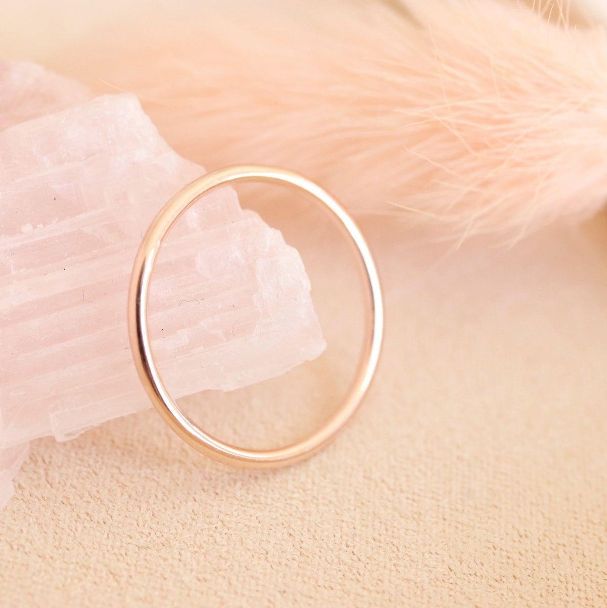 POISE THIN BAND RING - ROSE GOLD - SO PRETTY CARA COTTER