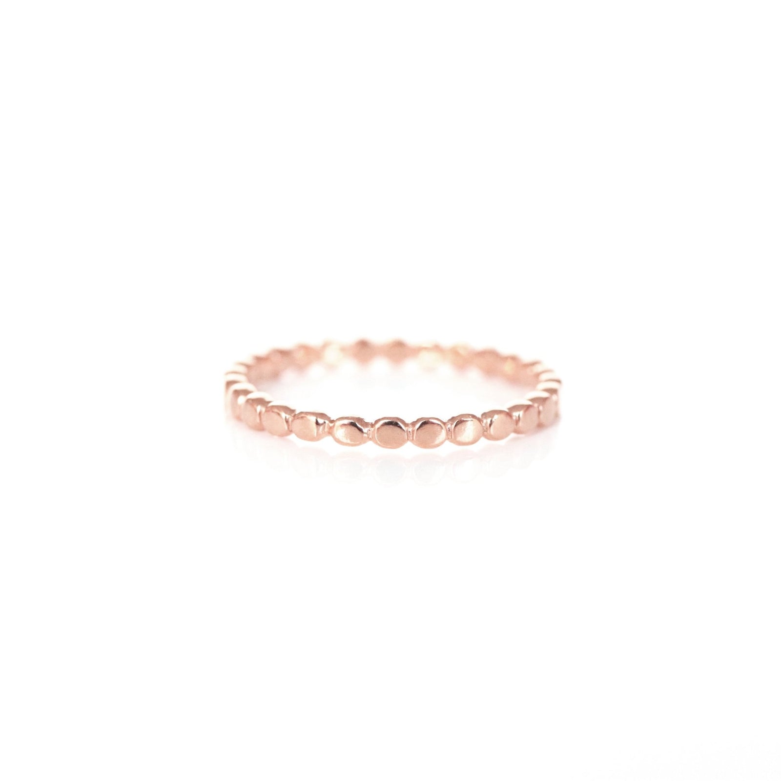 POISE THIN DISK BAND RING - ROSE GOLD - SO PRETTY CARA COTTER