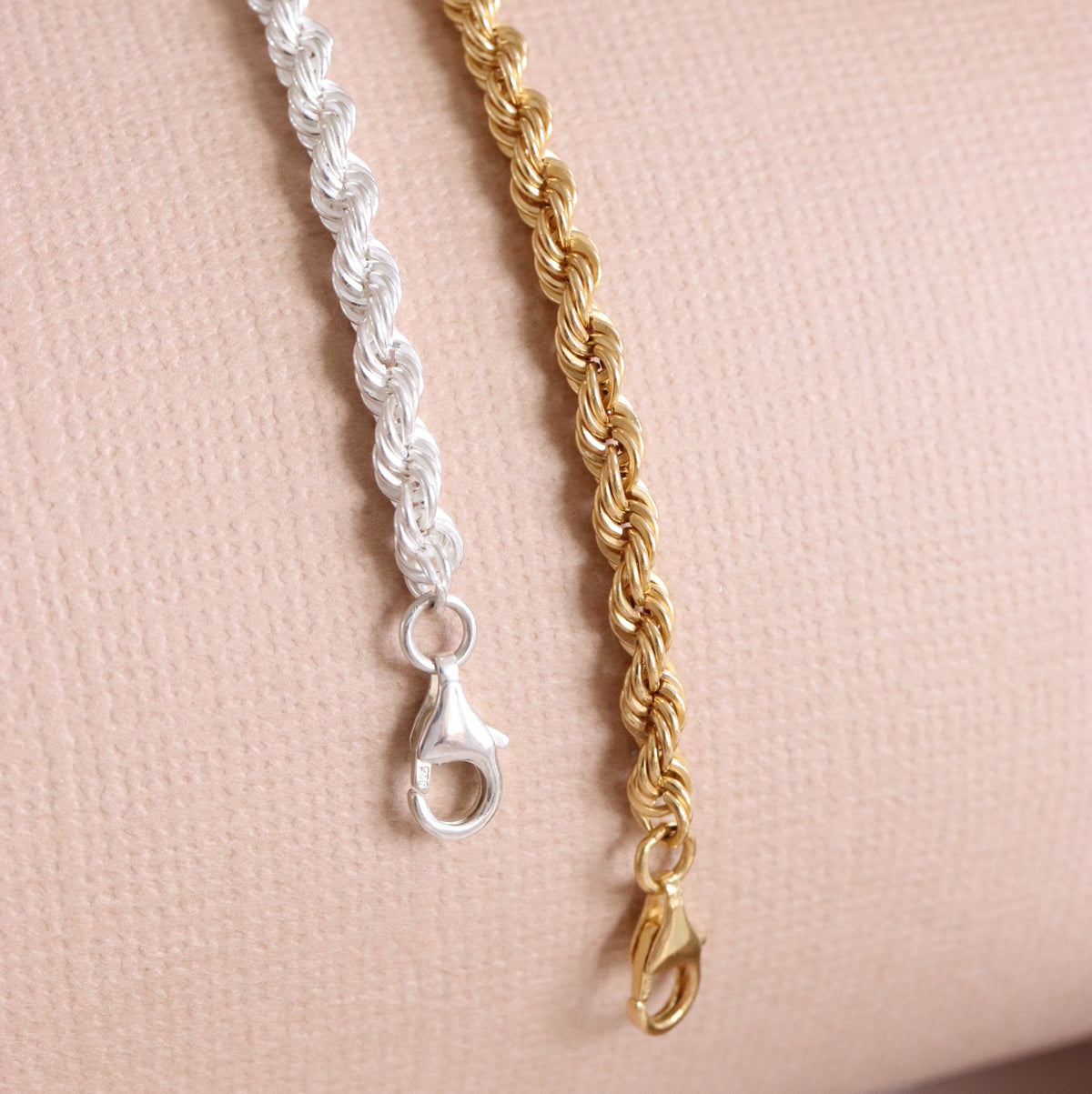 FEARLESS TWISTED ROPE CHAIN 15-17 NECKLACE SILVER
