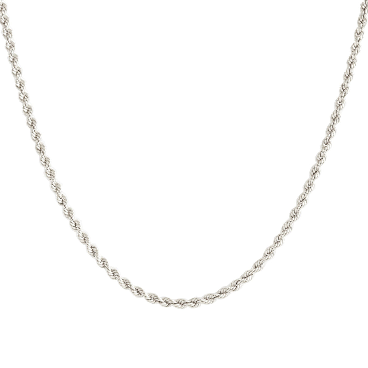 POISE TWISTED ROPE CHAIN 15-17&quot; NECKLACE SILVER - SO PRETTY CARA COTTER