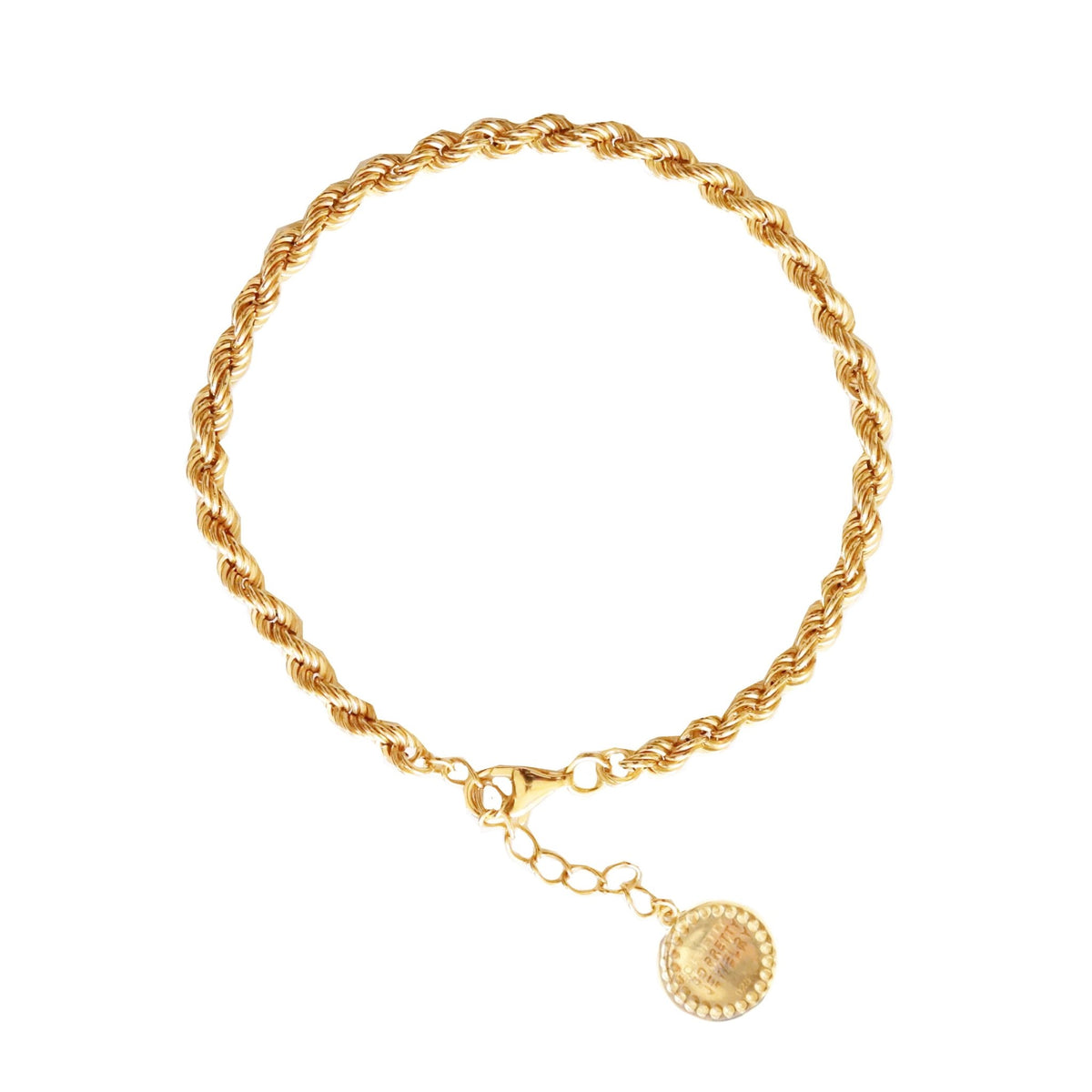 FEARLESS TWISTED ROPE CHAIN BRACELET - GOLD - SO PRETTY CARA COTTER