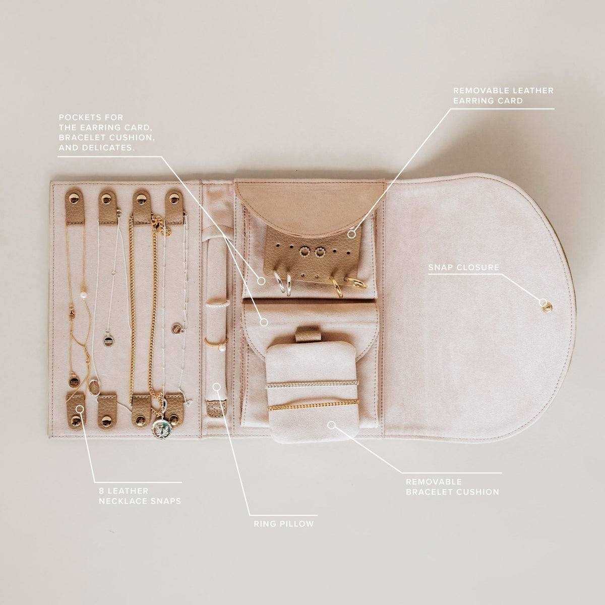 POPPY BARLEY TRIFOLD JEWELRY CASE - SO PRETTY CARA COTTER