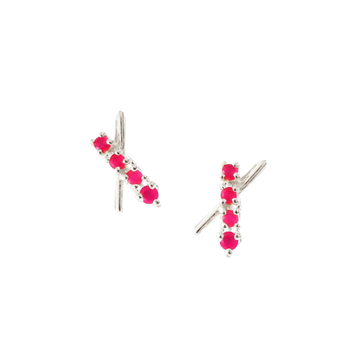 PRE-ORDER TINY DREAM STARDUST STUDS - HOT PINK CHALCEDONY - SO PRETTY CARA COTTER